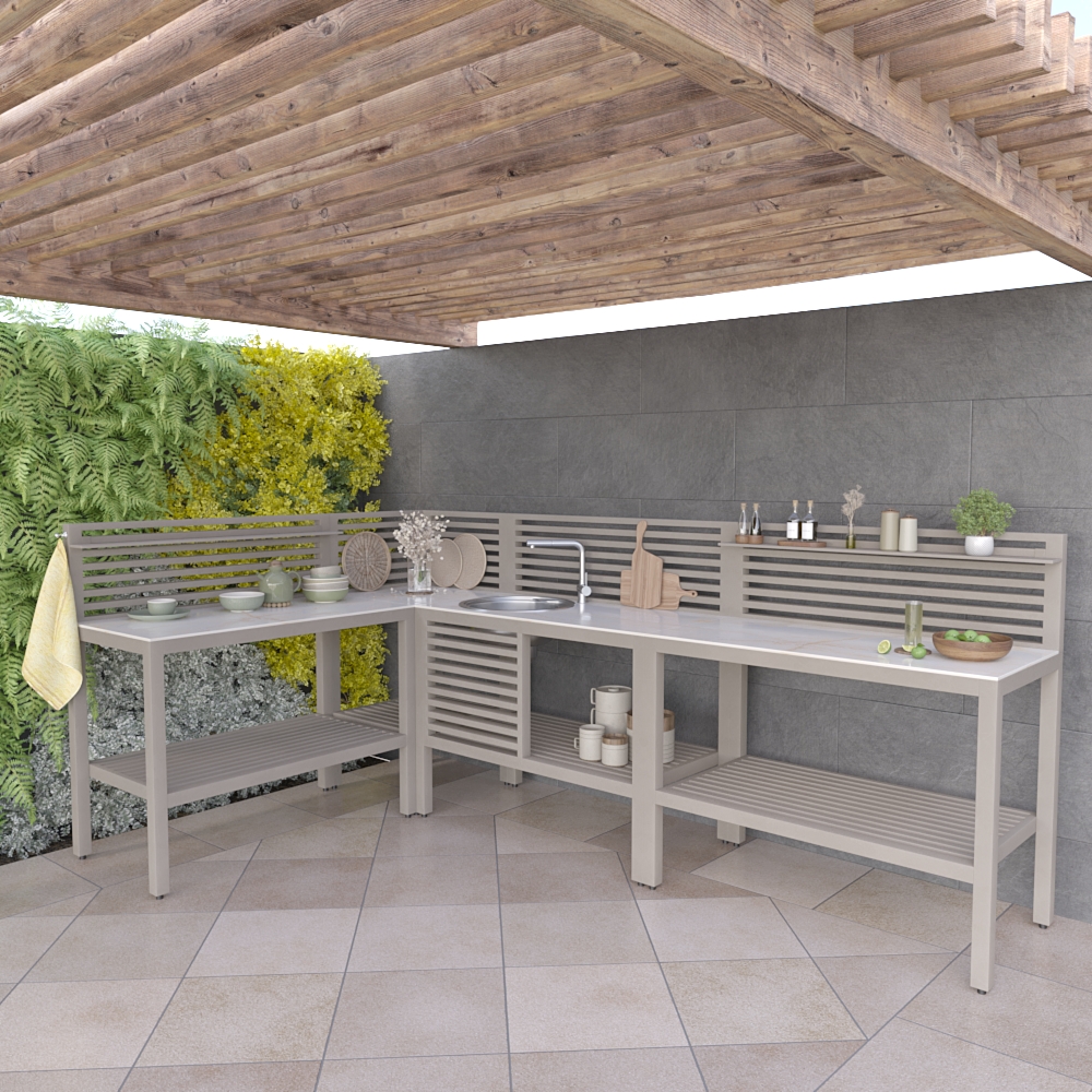 Уличная кухня и барбекю зона