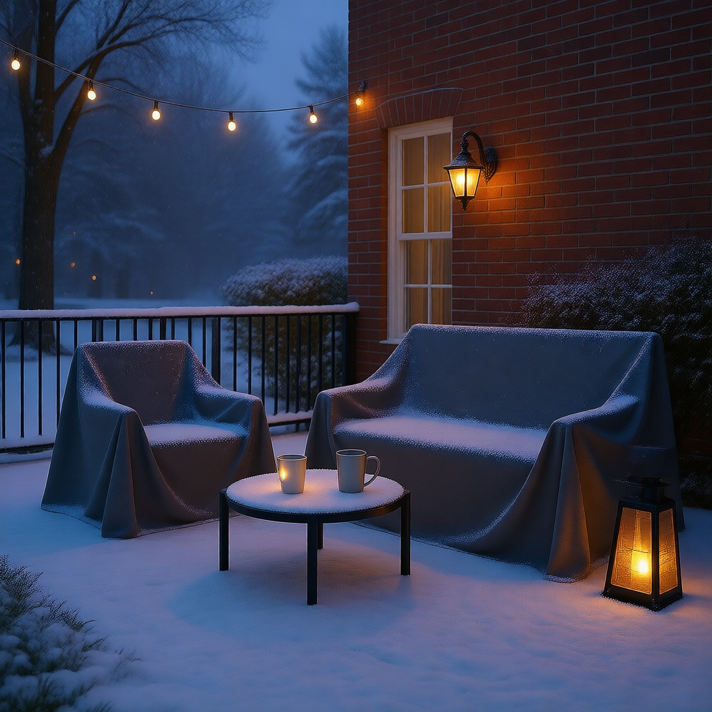 Новогодний tablescape на столе из керамогранита