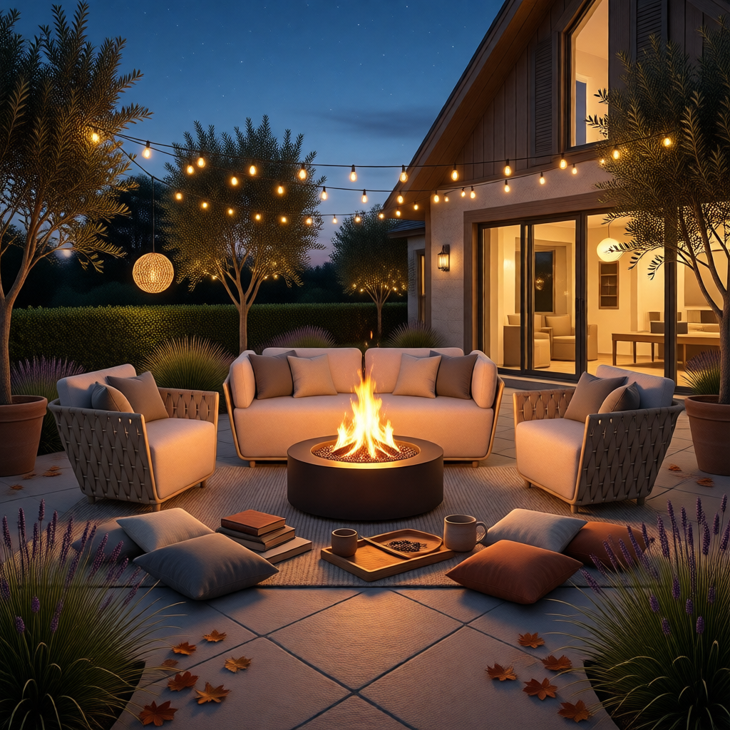 Термостойкие подушки и защитные аксессуары у костра